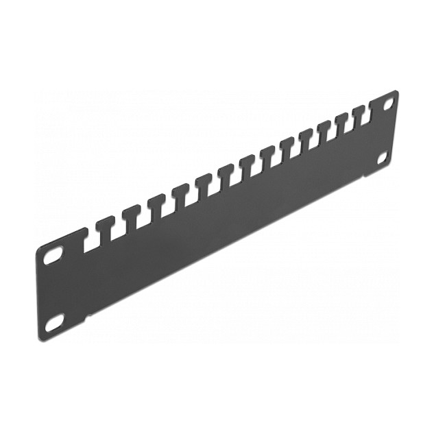 Panel za kabele DELOCK 10″ 1U (za mrežni ormar, 5 obujmica, metalni)