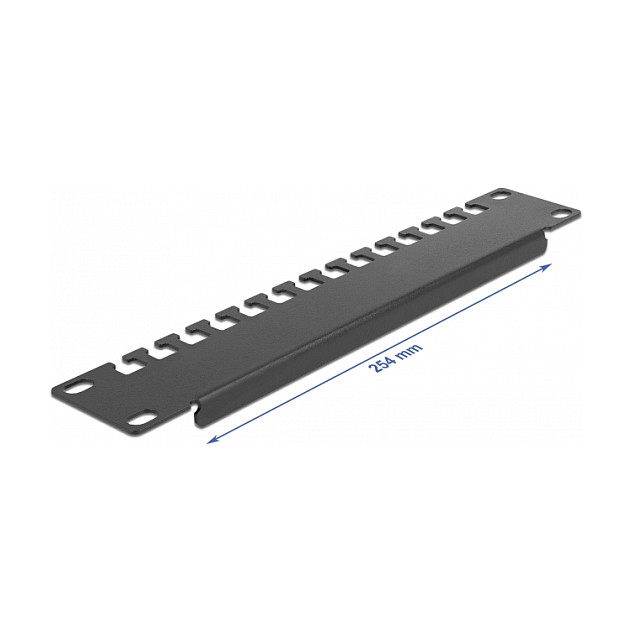 Panel za kabele DELOCK 10″ 1U (za mrežni ormar, 5 obujmica, metalni)-1