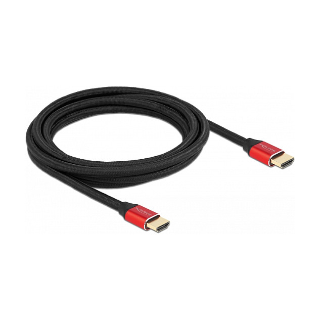 HDMI kabel DELOCK Ultra High Speed 2.1 (3m, 8K 60Hz, 48 Gbps, certificiran) crveni-1