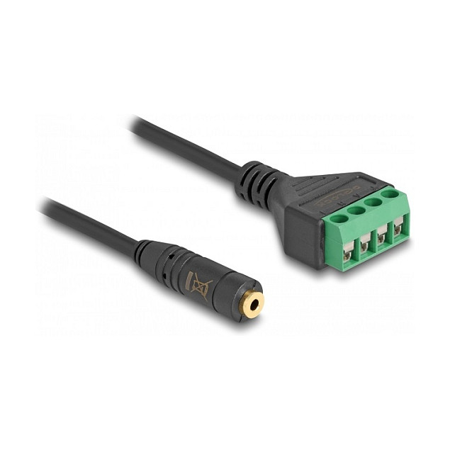 Adapter DELOCK 3.5mm 4-pinski ženski na 4-pinski terminalni blok 20 cm (66295)-0