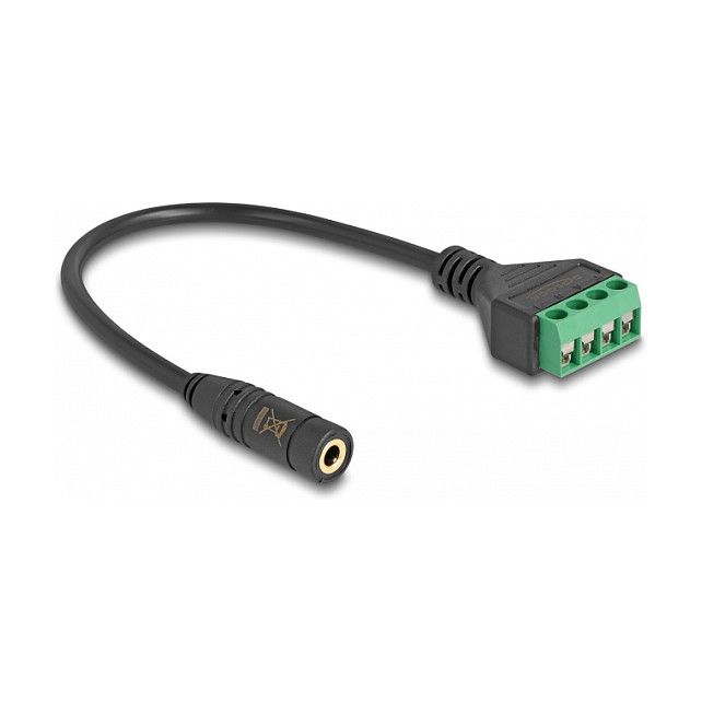 Adapter DELOCK 3.5mm 4-pinski ženski na 4-pinski terminalni blok 20 cm (66295)-1