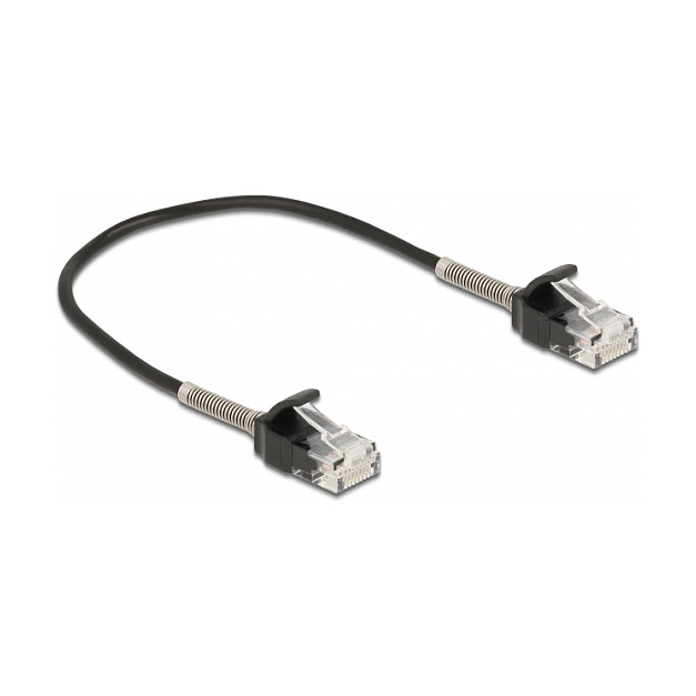 Mrežni kabel DELOCK Cat.6A S/FTP (RJ45, 0.25m, LSZH) crni-1