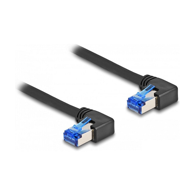 Mrežni kabel DELOCK Cat.6A S/FTP pod kutom 3m crni (80216)-0