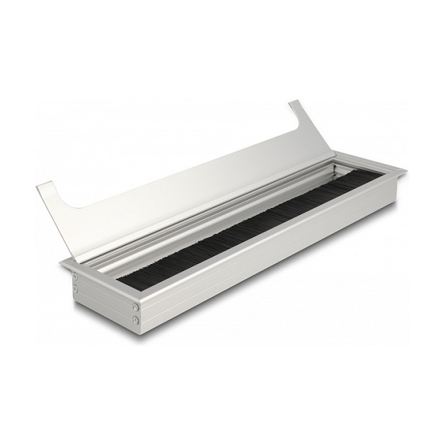 Stolna provodnica za kabele DELOCK 66863 (300 x 80 mm, aluminij, s četkom) srebrna-1