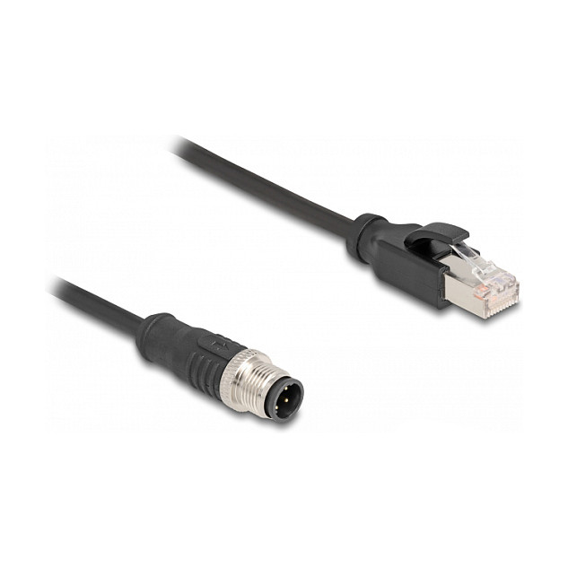 Mrežni adapter kabel DELOCK M12 D-kodirani (4-pin) na RJ45 0.5m (Cat.5e, S/FTP, IP67)-1