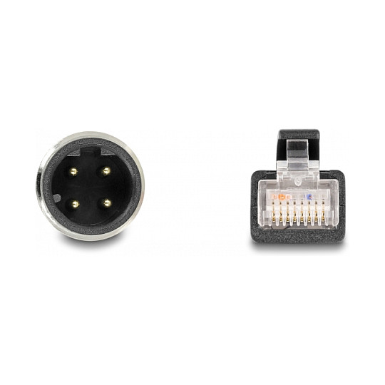 Mrežni adapter kabel DELOCK M12 D-kodirani (4-pin) na RJ45 0.5m (Cat.5e, S/FTP, IP67)-2
