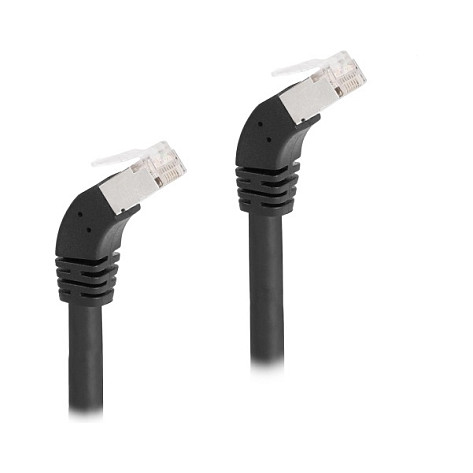 Mrežni kabel DELOCK Cat.6A S/FTP 2m (RJ45, 45° kutni, LSZH) crni-0