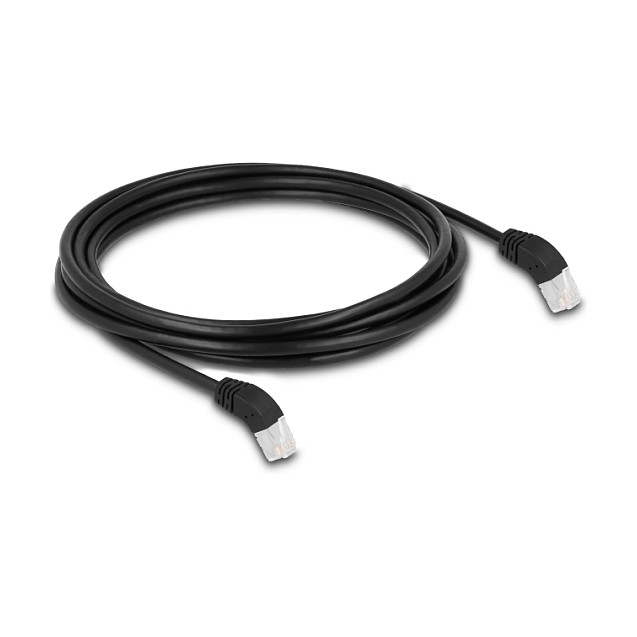 Mrežni kabel DELOCK Cat.6A S/FTP 5m (RJ45, 45° kutni, LSZH) crni-1