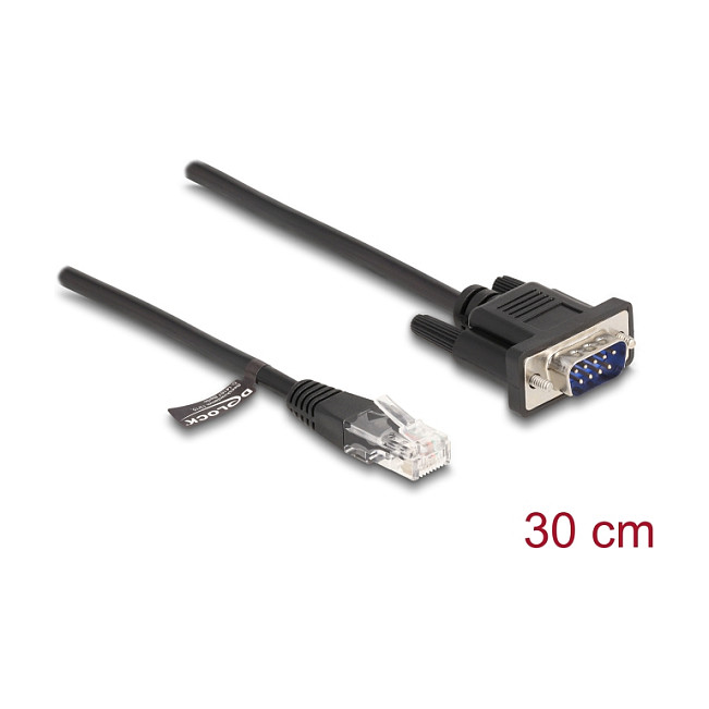 Adapter kabel DELOCK RJ45 na Serijski RS-232 DB9 (M/M), 30 cm-1