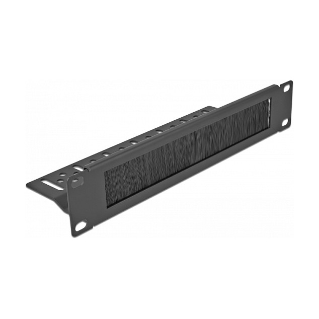 Panel za kabele DELOCK 10″ s četkom i vezicom 1U crni (66845)-0