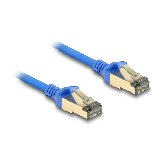 Mrežni kabel DELOCK Cat.8.1 S/FTP Slim 2m plavi (40 Gbit/s)