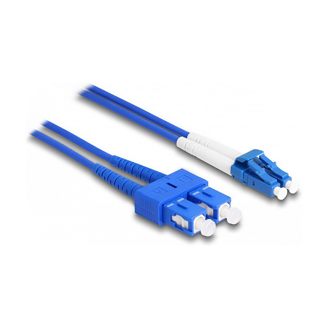 Optički kabel DELOCK 87923 (LC Duplex na SC Duplex, Singlemode OS2, metalno ojačanje, 2 m)-1