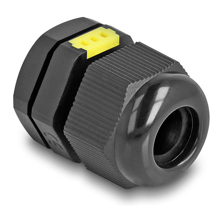Uvodnica za kabel DELOCK M16 s ventilacijom (IP68, crna, 2 komada)