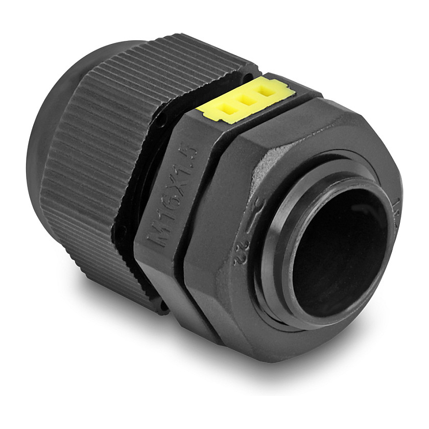 Uvodnica za kabel DELOCK M16 s ventilacijom (IP68, crna, 2 komada)-1