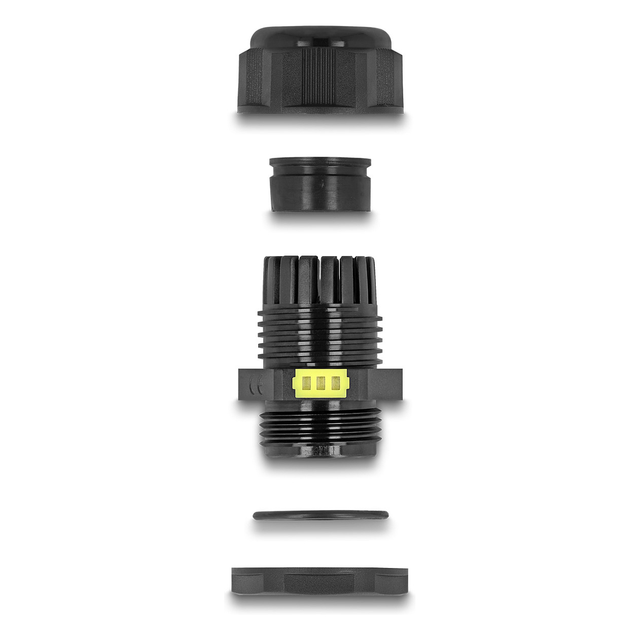 Uvodnica za kabel DELOCK M16 s ventilacijom (IP68, crna, 2 komada)-2