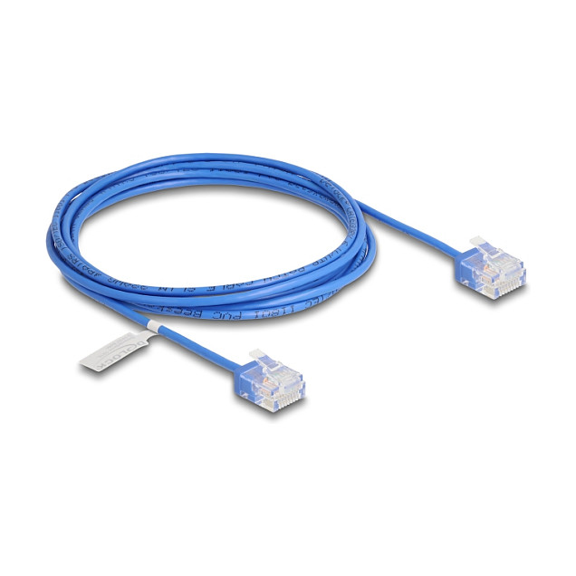 Mrežni kabel DELOCK Cat.6 U/UTP Ultra Slim 2m plavi (kratki konektori)-0