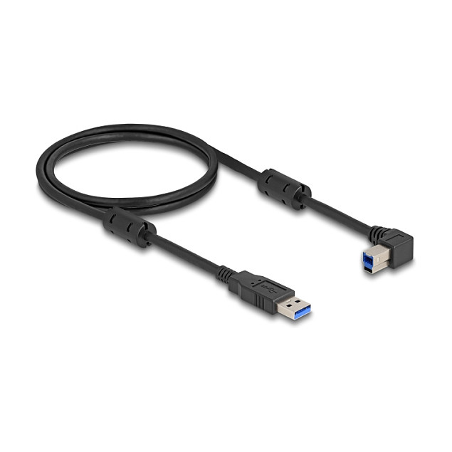 USB kabel DELOCK USB-A na USB-B 90° lijevo kutni (5 Gbps, 1 m)