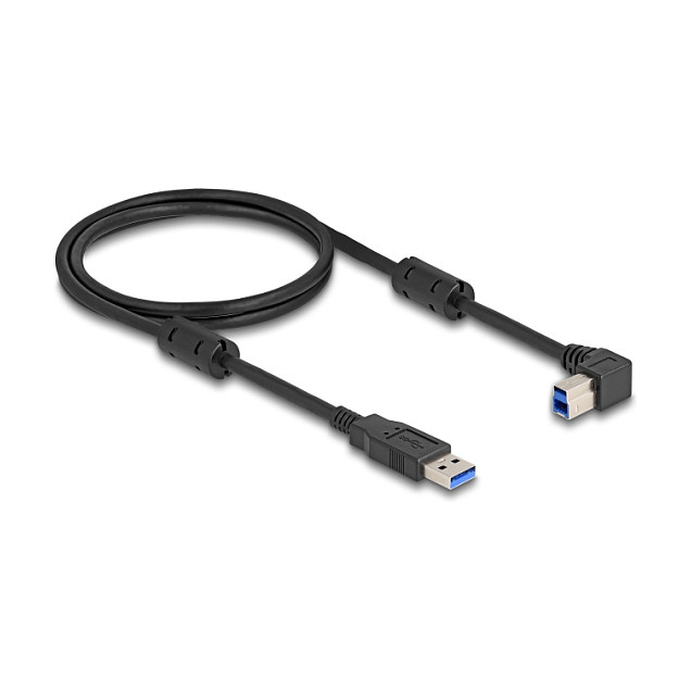 USB Kabel DELOCK USB-A na USB-B 5 Gbps (90° kutni konektor, 1 m)