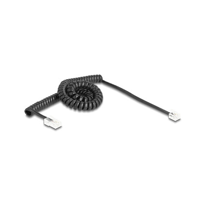 Telefonski spiralni kabel DELOCK RJ11 na RJ45, 3 m, crni-1