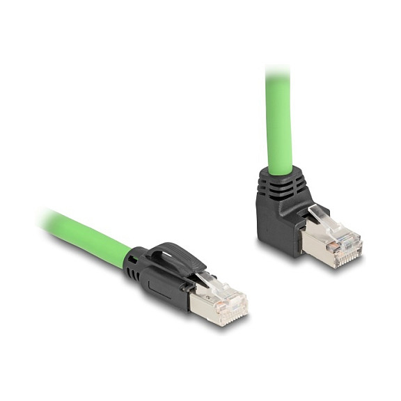 Mrežni kabel DELOCK Cat.6A S/FTP 5m (kutni konektori, PUR, za industriju) zeleni-0