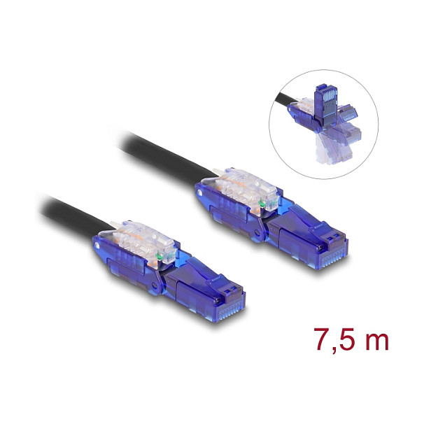 Mrežni kabel DELOCK RJ45 Cat.6 U/UTP 7.5m (180° kutni konektori, LSZH)-1