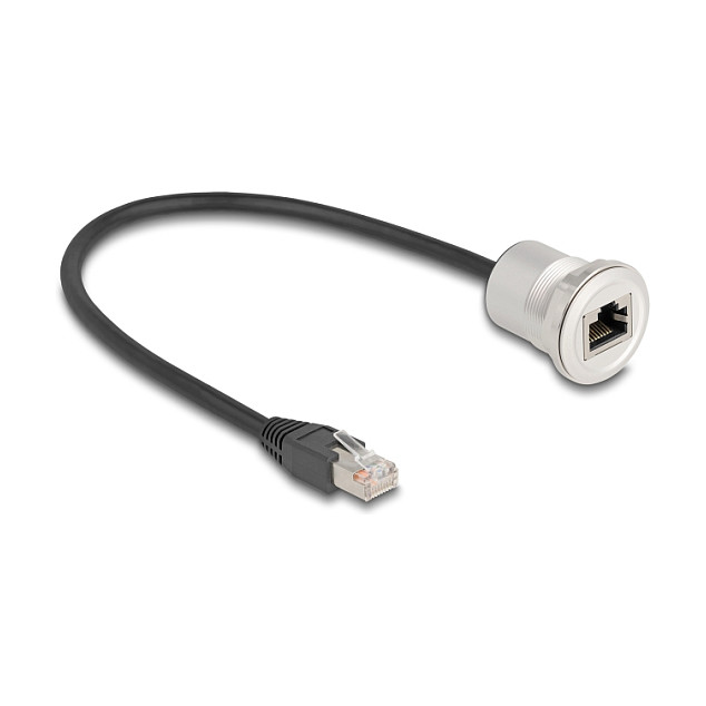RJ45 ugradbena utičnica DELOCK 88187 (Cat.5e, STP, 30 cm, Aluminij)-0
