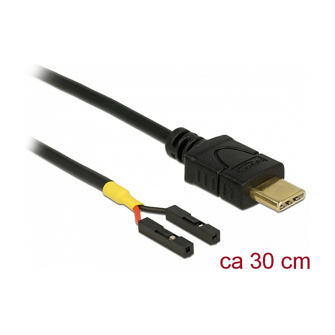 Kabel DELOCK USB-C na 2x 1-pin za napajanje (30 cm)-0