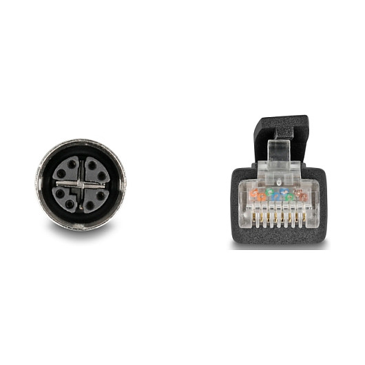 Mrežni kabel DELOCK M12 (X-kodiran, 8-pinski ženski) na RJ45 (muški) Cat.5e S/FTP 2m-2