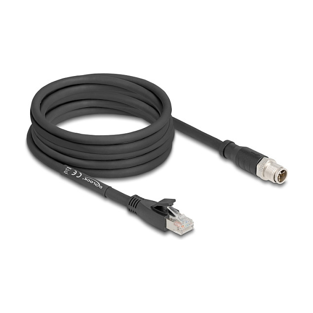 Mrežni kabel DELOCK M12 X-kodirani na RJ45 (Cat.5e, S/FTP, 5m)-1