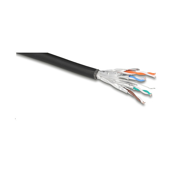 Mrežni kabel DELOCK Cat.6A U/FTP Slim (50m rola, 500 MHz, LSZH, crni)-1