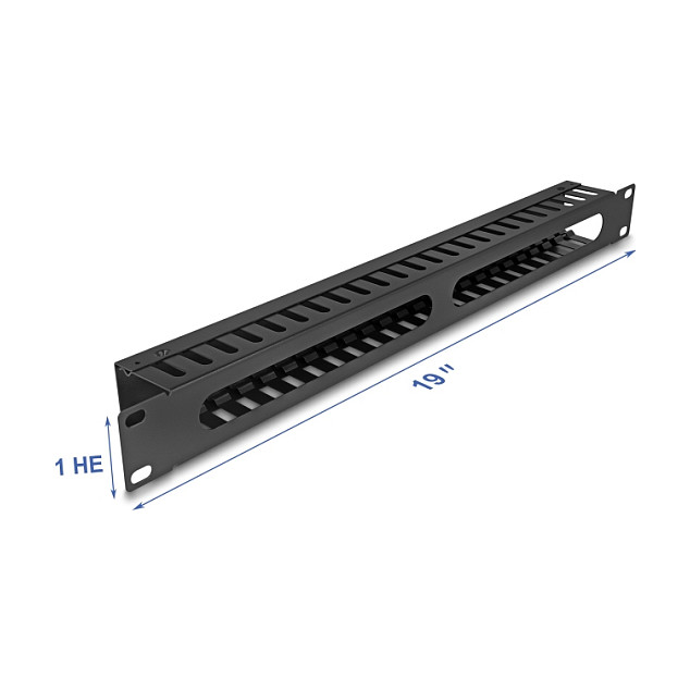 Panel za kabele DELOCK 81558 (19", 1U, 2 otvora, metalni)-1