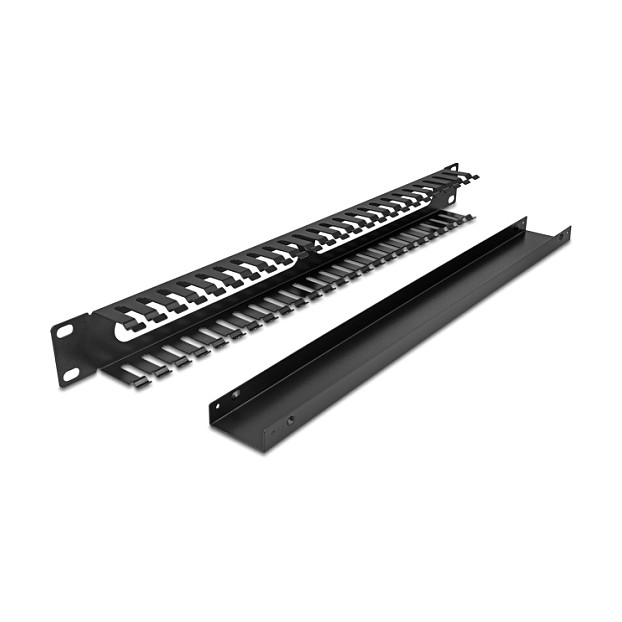 Panel za kabele DELOCK 81558 (19", 1U, 2 otvora, metalni)-2