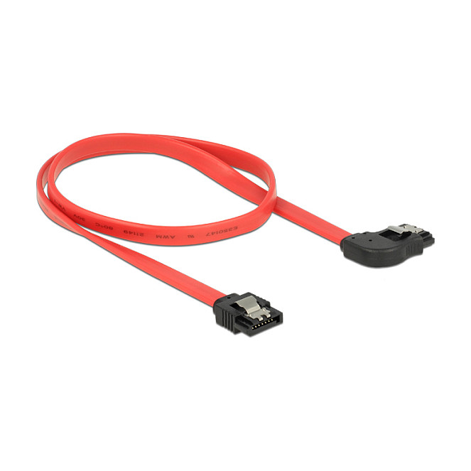 SATA kabel DELOCK 83969 (50 cm, 6 Gb/s, ravni na kutni konektor, crveni)-1