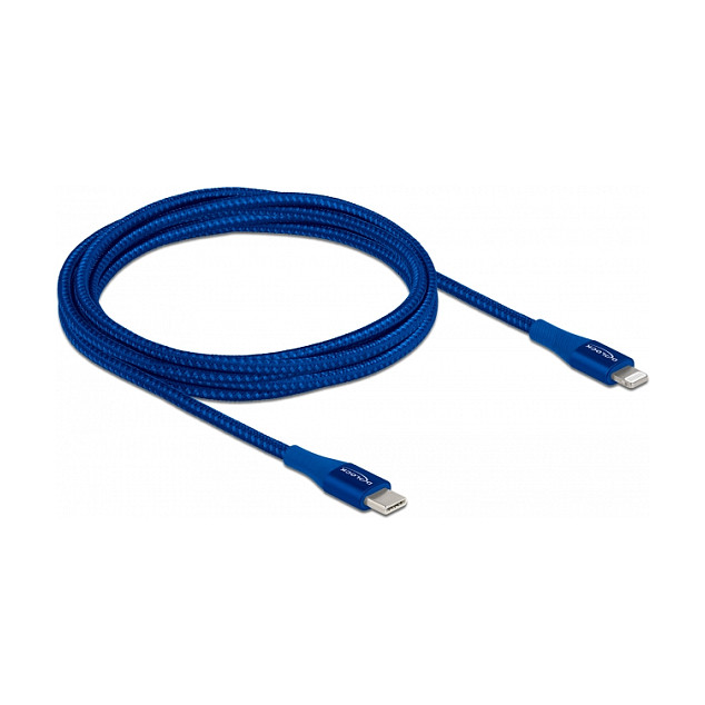 Delock USB-C na Lightning kabel 2m plavi (MFi certificiran, PD brzo punjenje)-0