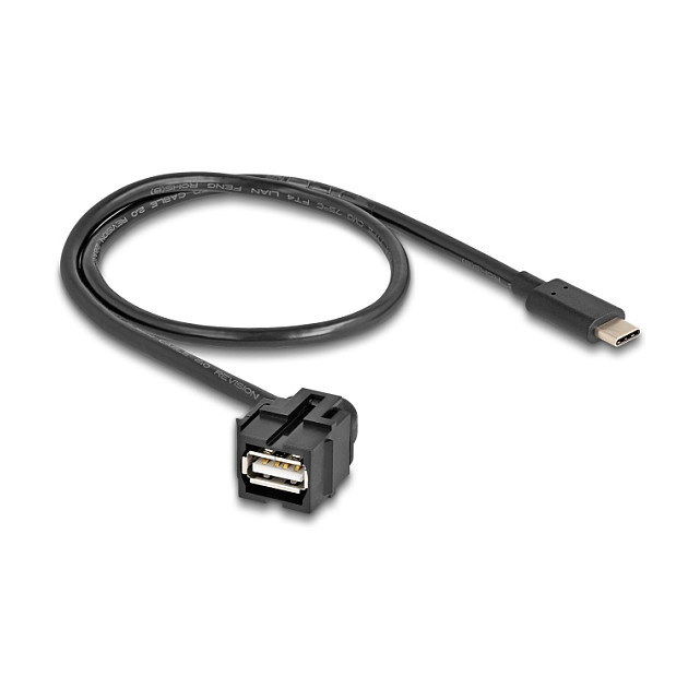 Keystone modul DELOCK 88056 (USB 2.0 A Ž na USB-C M 250°, 0.5m kabel)-1