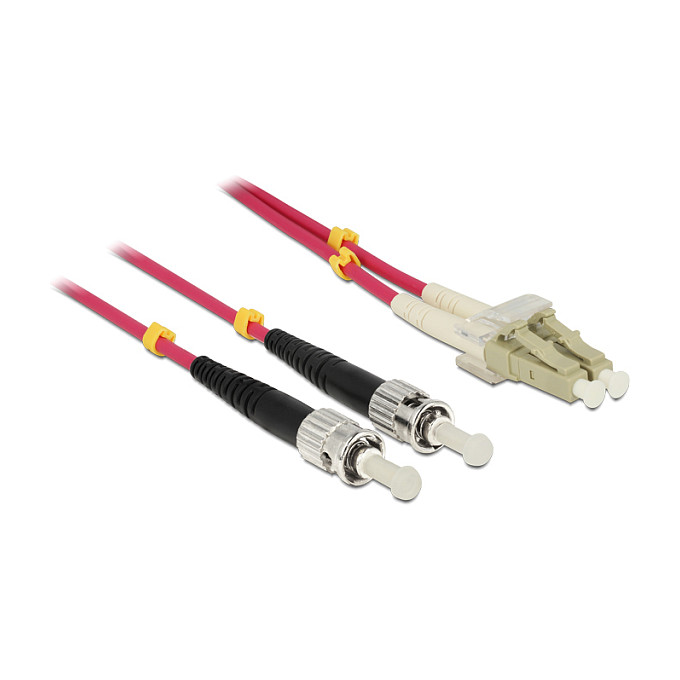 Optički kabel DELOCK 84687 (LC/APC > ST, Duplex, Multimode OM4, 3 m, LSZH)-0