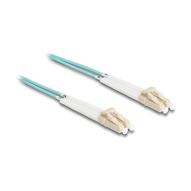 Optički kabel DELOCK LC Duplex na LC Duplex Multimode OM3 1m (kutni konektori)-0