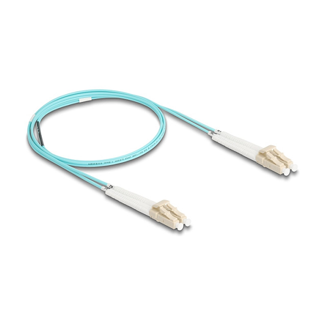Optički kabel DELOCK LC Duplex na LC Duplex Multimode OM3 1m (kutni konektori)-1