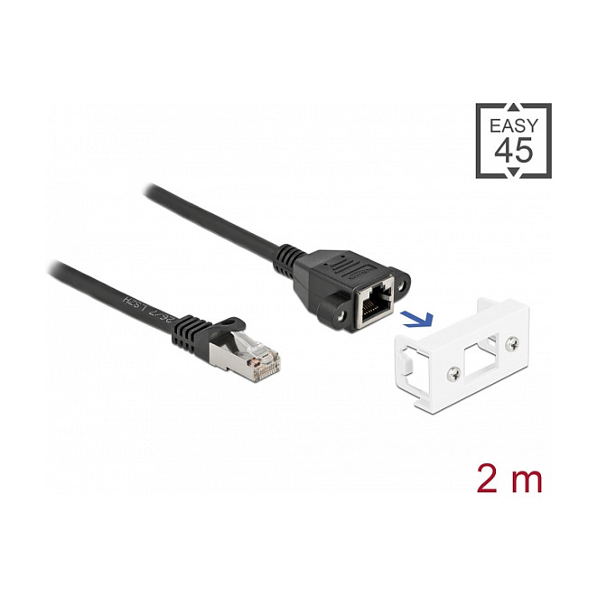 Mrežni produžni kabel DELOCK Easy 45 (Cat.6A, S/FTP, RJ45 M/Ž, 2 m)-2