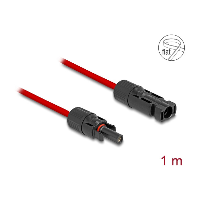 Solarni plosnati kabel DELOCK DL4 (muški na ženski, 1m, crveni, 4mm², IP67)-1