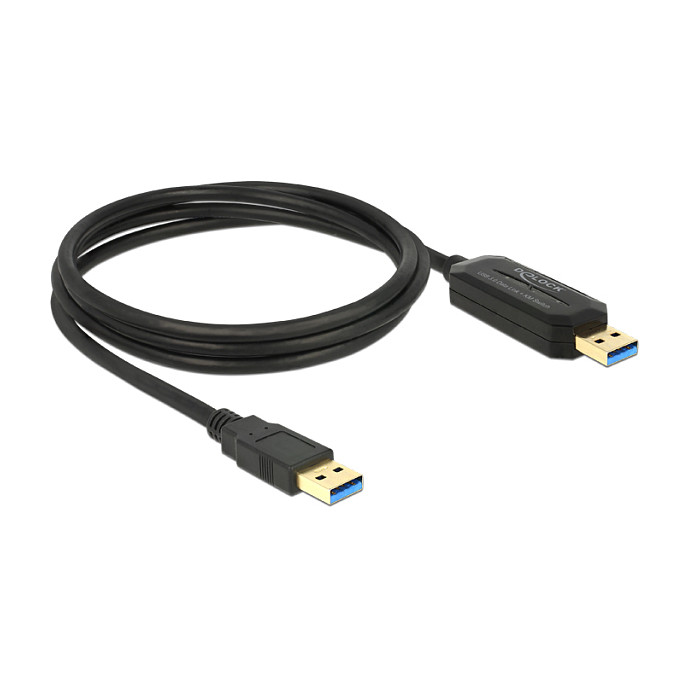 USB Data Link kabel DELOCK 83647 (USB-A na USB-A, 5 Gbps, KM Switch, 1.5m)