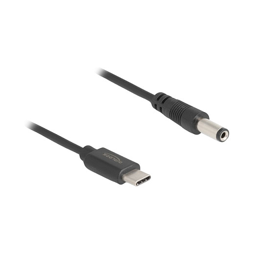Kabel za napajanje DELOCK 85397 (USB Type-C na DC 5.5 x 2.1mm, 1m, crni)-0