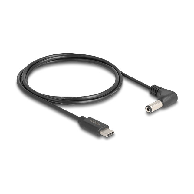 Kabel za napajanje DELOCK USB-C na DC 5.5 x 2.5 mm kutni (1.5 m, 20V / 3A)-1