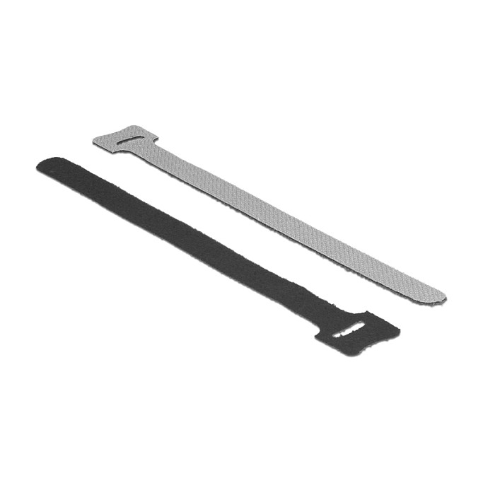 Čičak vezice za kabele DELOCK (200 x 12 mm, 10 komada, crne)-0