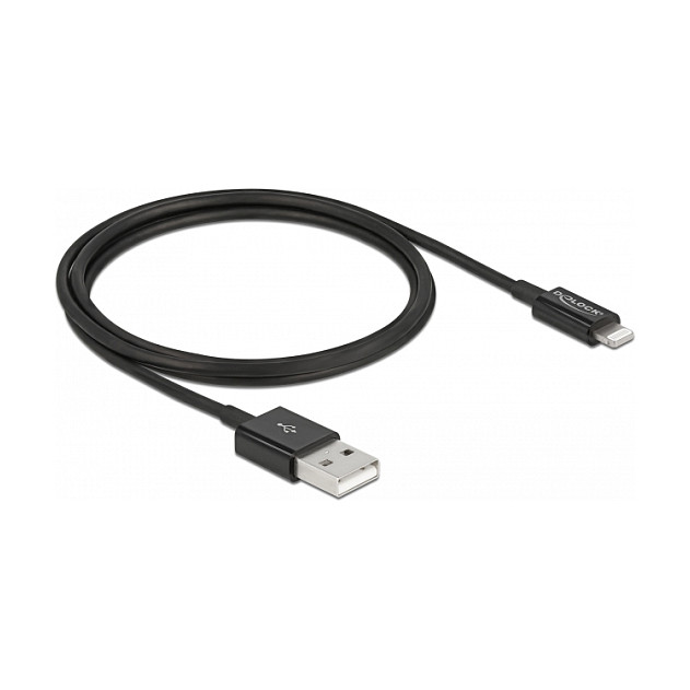 USB kabel DELOCK 83002 (USB-A na Lightning, 1 m) crni-1