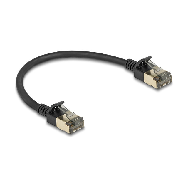 Mrežni kabel DELOCK RJ45 Cat.8.1 S/FTP Slim (0.25m, 40 Gbps, 2000 MHz, LSZH)