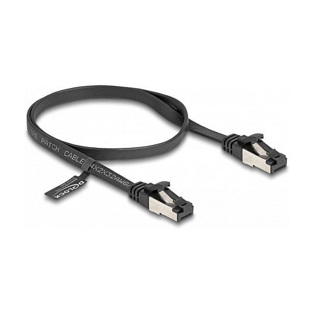 Mrežni kabel DELOCK Cat.8.1 S/FTP 0.5m (40 Gbps, 2000 MHz, plosnati)-1