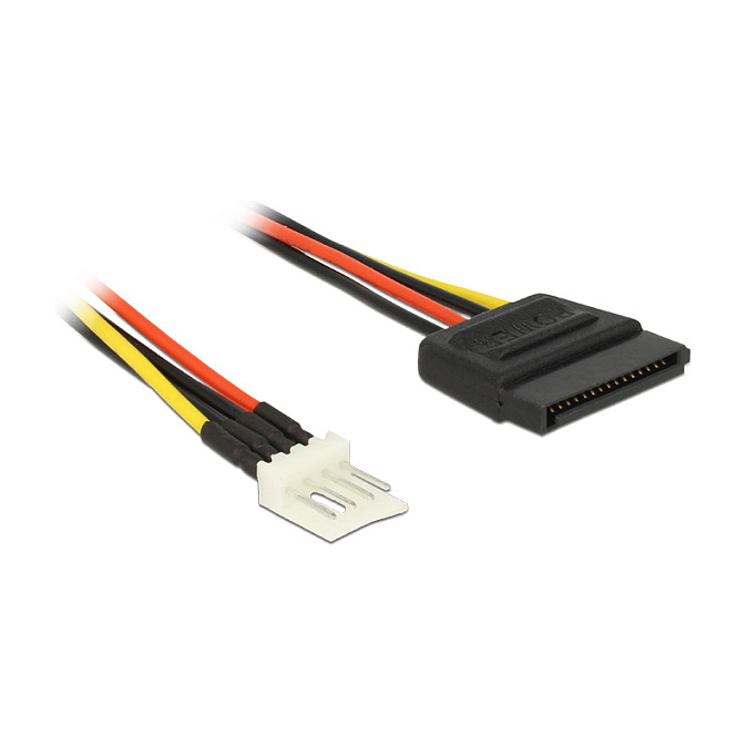 Kabel za napajanje DELOCK SATA 15-pin ženski na 4-pin Floppy muški, 24 cm-0