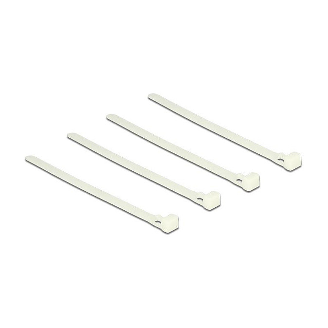 Vezice za kabele DELOCK 150 x 7.5 mm (višekratne, bijele, 100 kom)-0