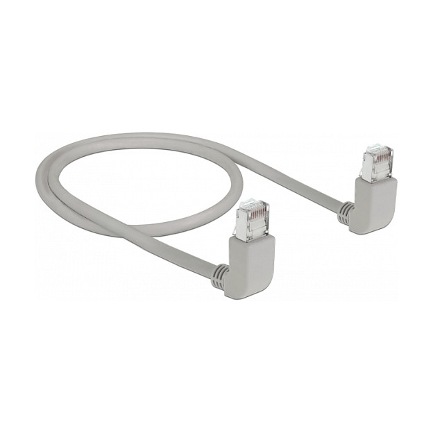 Mrežni kabel DELOCK RJ45 Cat.6A S/FTP 0.5m (kutni gore/gore, LSZH)-1